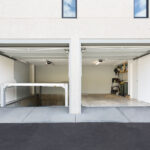 one of the innovative features of this development, 2 double car stackers - one each for the 2 larger townhouses