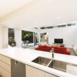 the new open plan kitchen and family area provide easy indoor/outdoor living